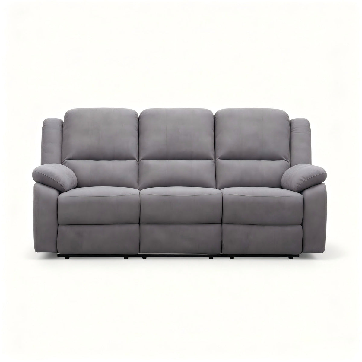 Modern 3 Seat Manual Reclining Sofa With Deep Recline