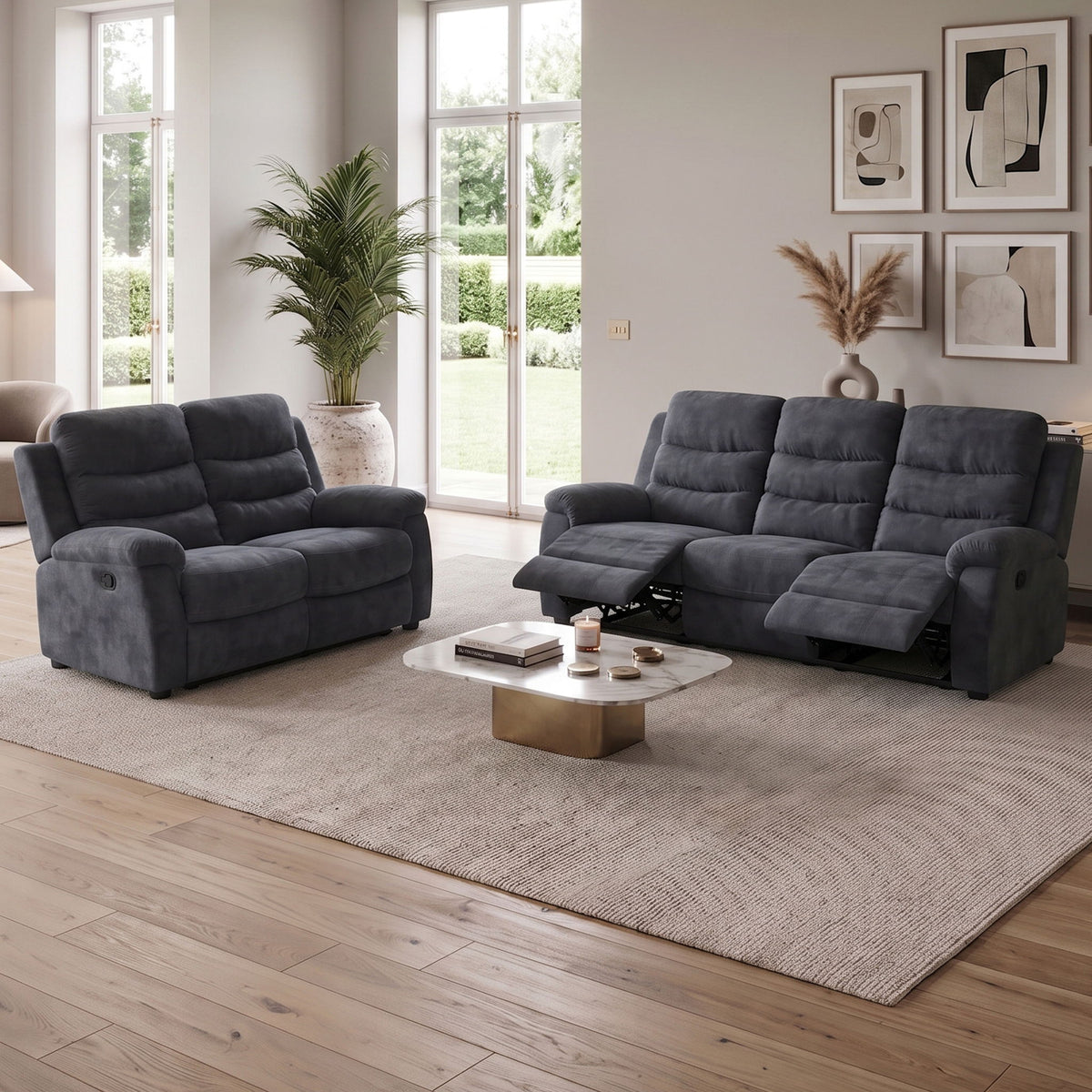 Manual Reclining Sofa Set