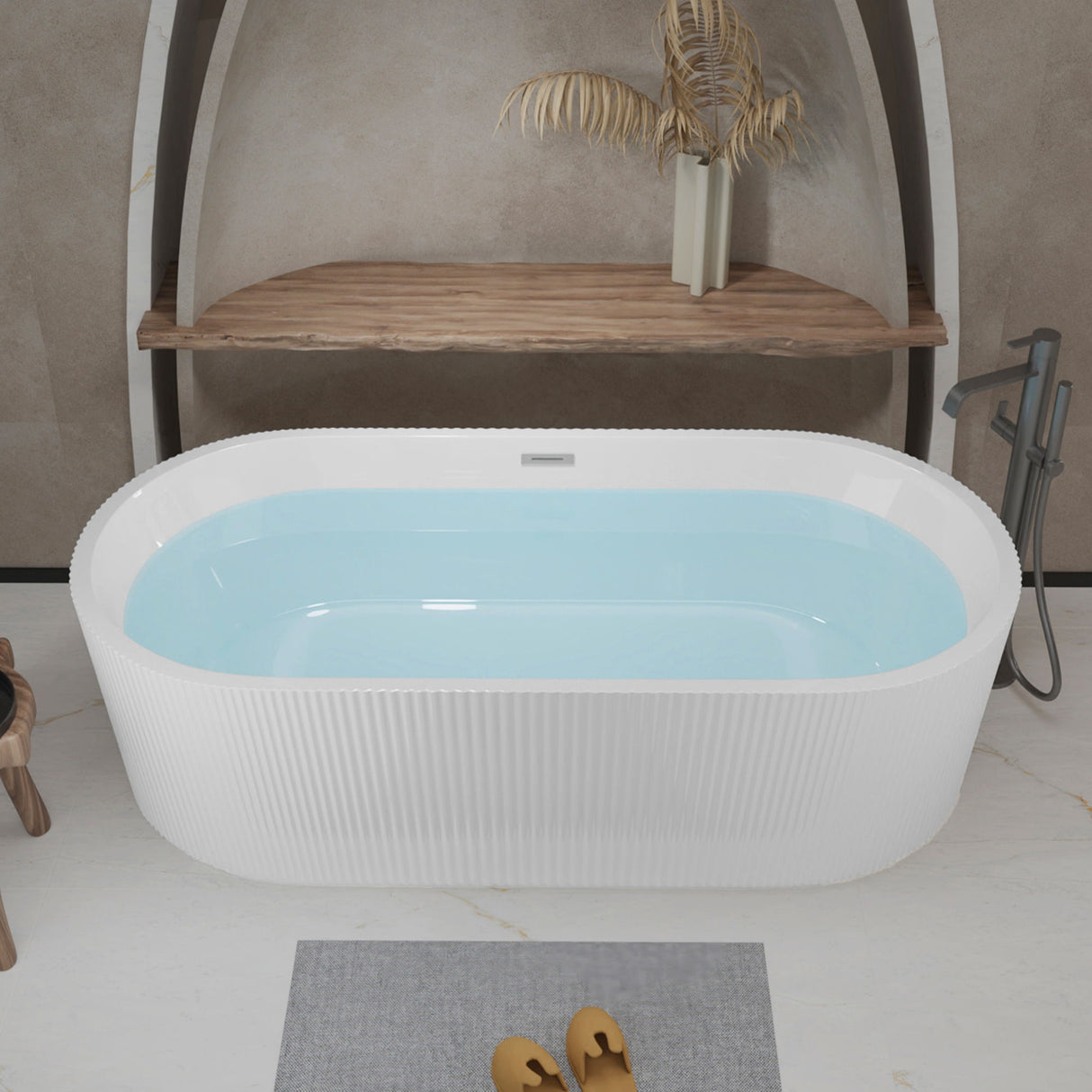Linear Freestanding Soaker Tub