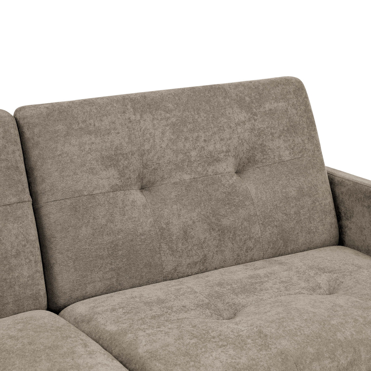 Easy Convert Futon Sofa With Tufted Back And Seat