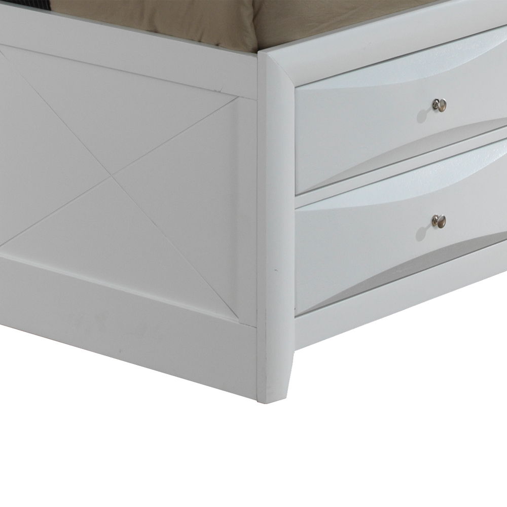 Modern Design Storage Bed With Bookcase Headboard