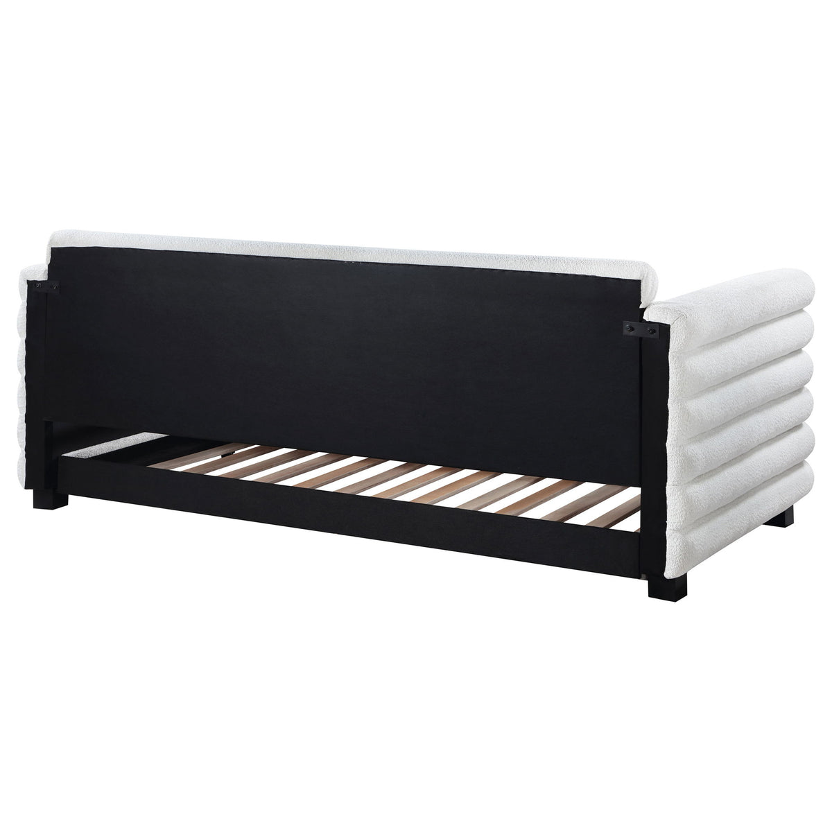 Fandango - Upholstered Twin Day Bed With Trundle - White