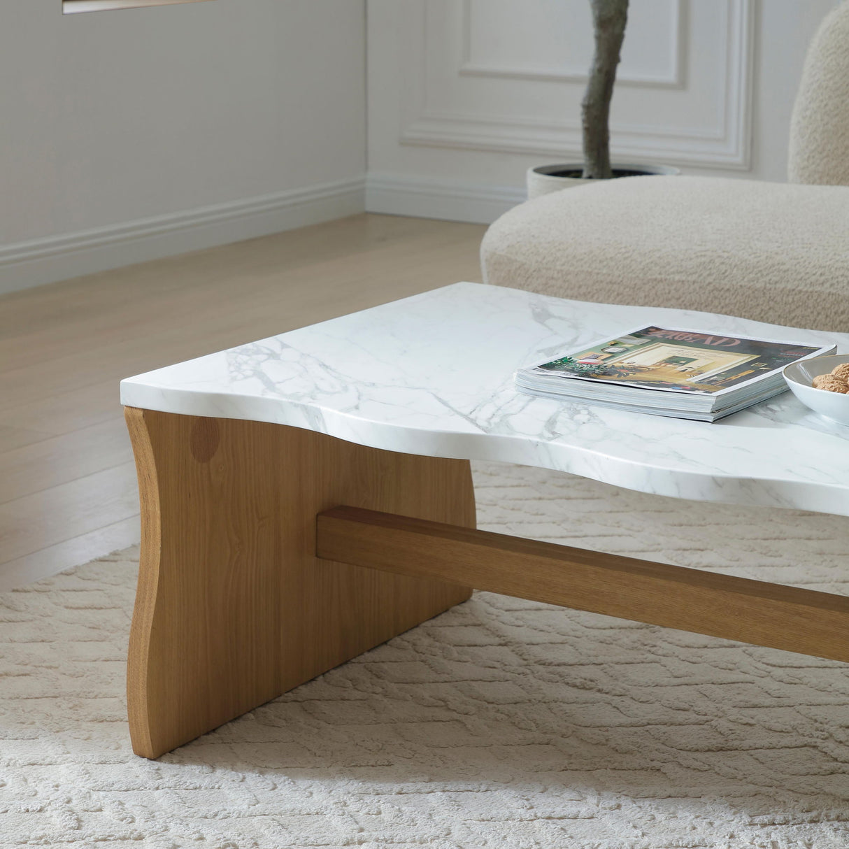 Whisper Of Waves - Coffee Table - Natural Wood