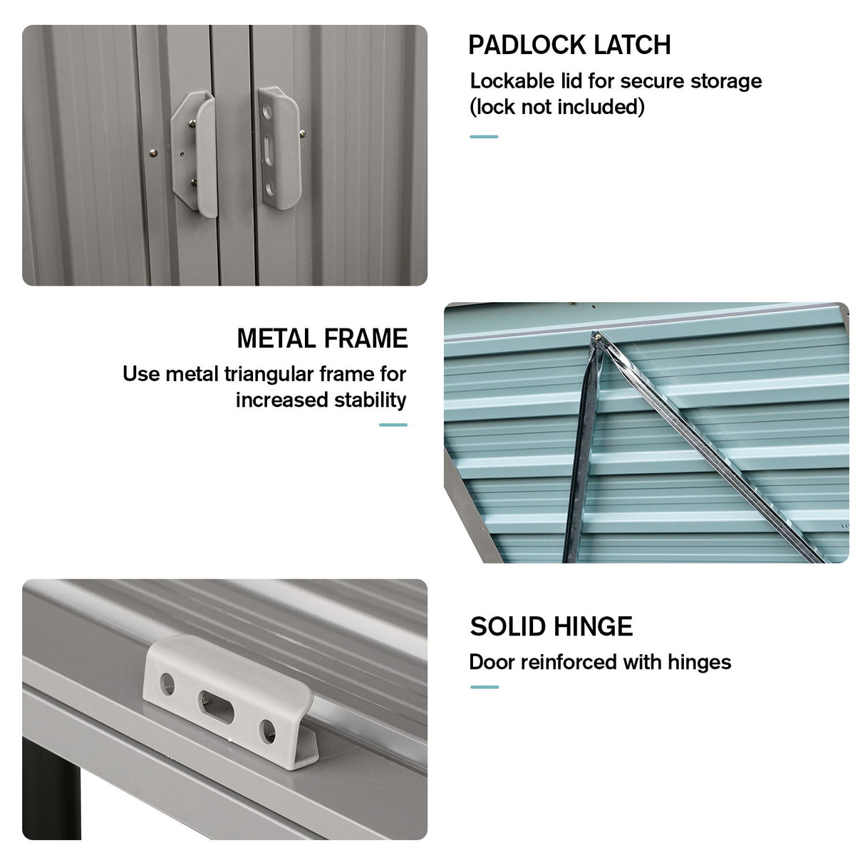 Garbage Bin Shed Outdoor Storage Building Weatherproof Galvanized Steel Housing