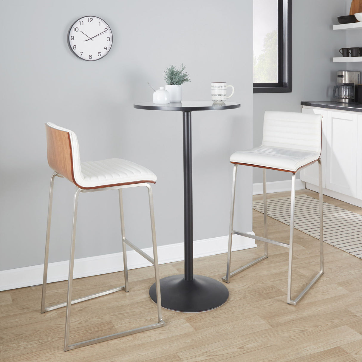 Mason Mara - Contemporary Fixed Height Barstool (Set of 2)