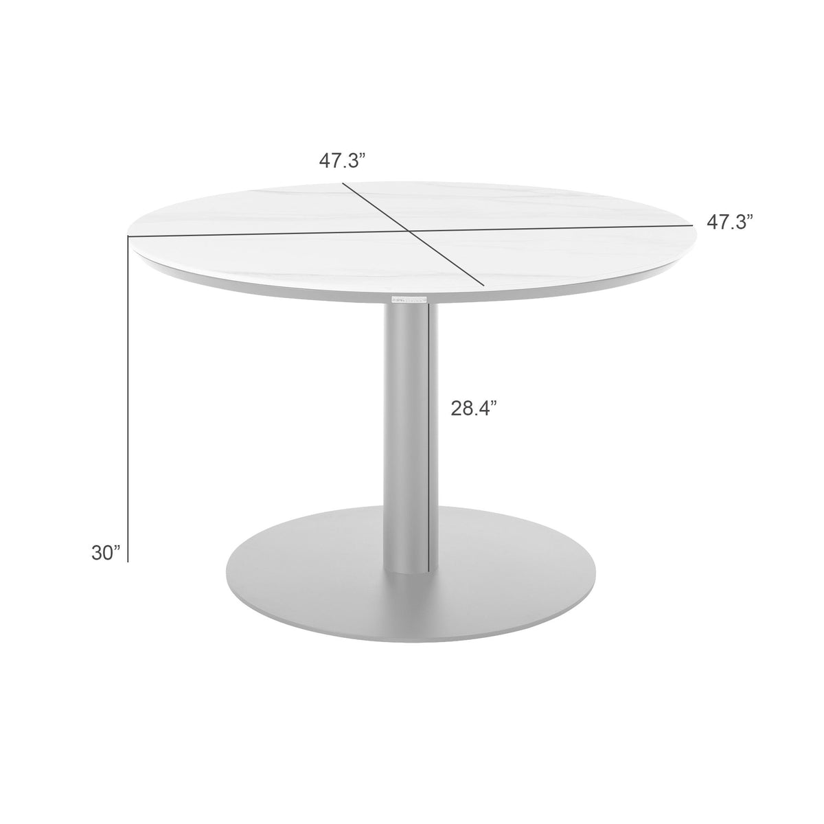 Jazmin - Outdoor Table With Aluminum Pedestal Base