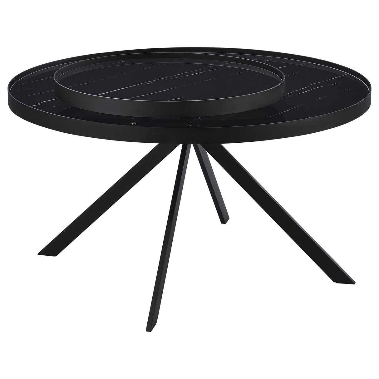 Shayne - Round Top Coffee Table With 2 Tier Design