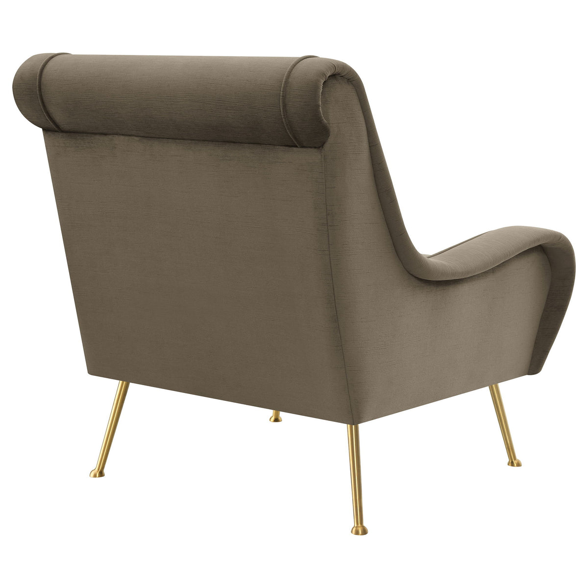 Lundy - Truffle Tight Cushion Accent Chair With Legs - Bronze Golden