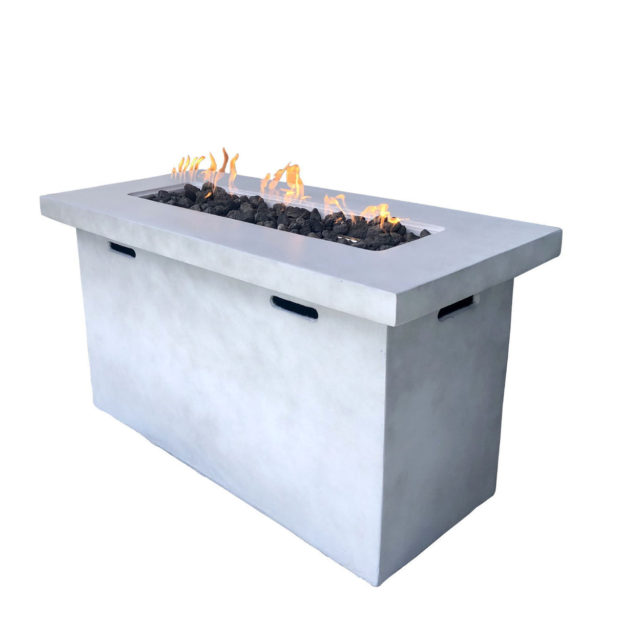 Propane Fire Pit Table Outdoor Patio Heater Reinforced Cement 42x25in