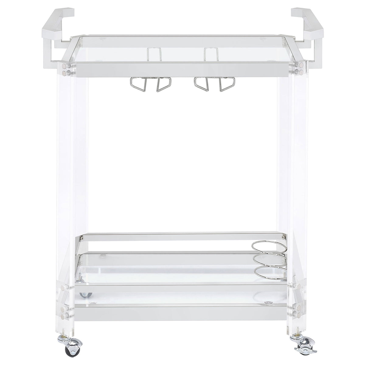 Kempton - 2 Tier Bar Cart - Chrome