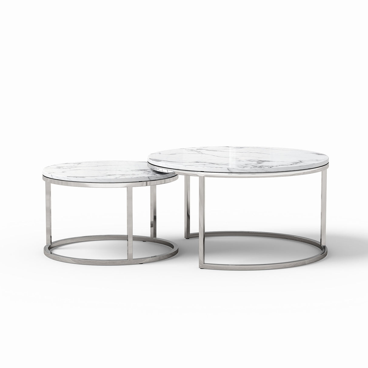 2 Piece Nesting Coffee Table Set For Living Room