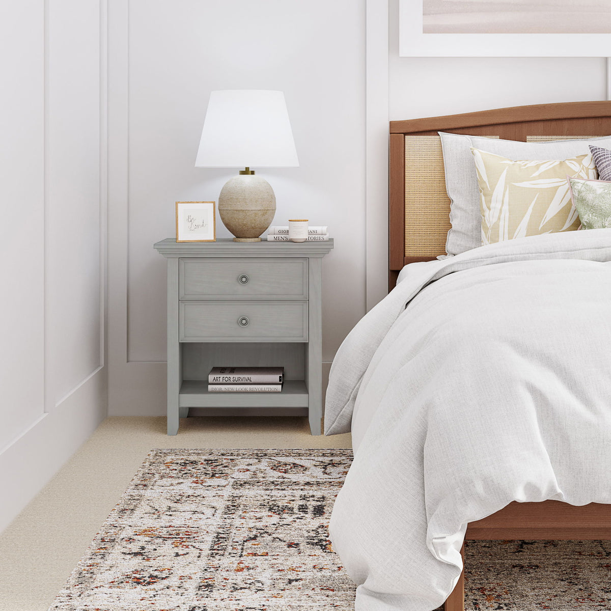 Amherst - Bedside Table - Gray