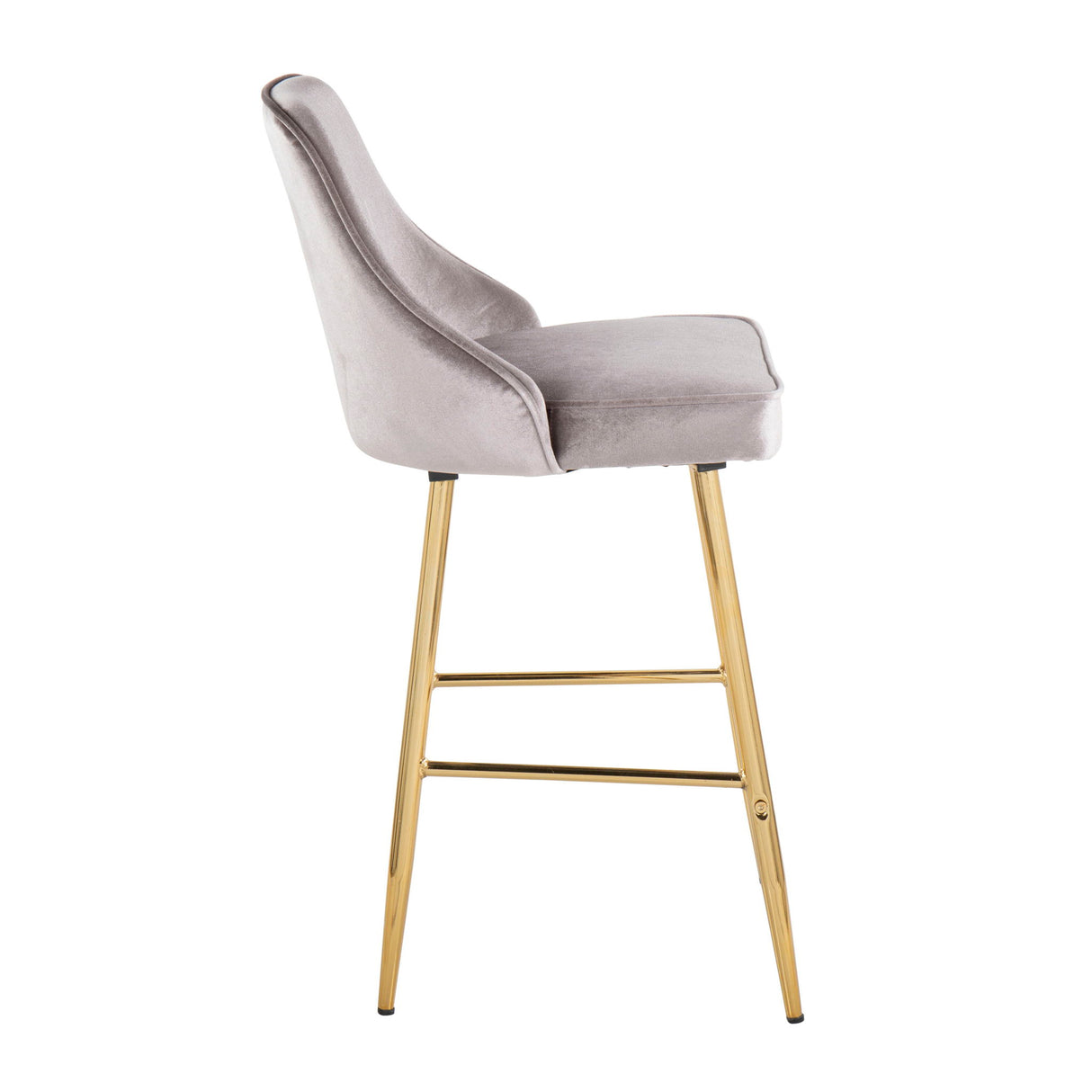 Marcel - Contemporary / Glam Counter Stool (Set of 2) - Gray