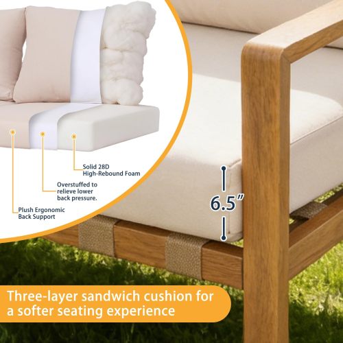 4-Piece L-Shaped Outdoor Patio Furniture Set