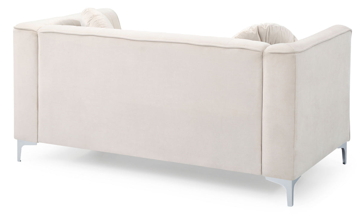 Glam Styled Micro Suede Loveseat