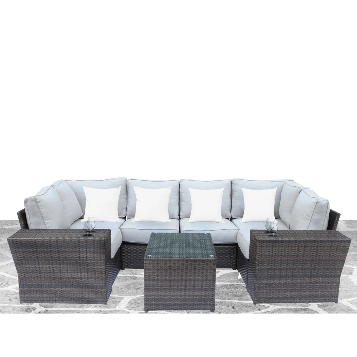 4 Person Patio Set With Cushions - Espresso