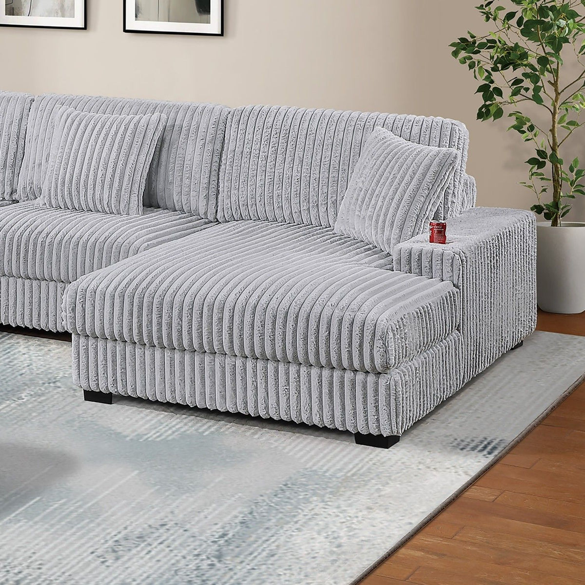 RAF Chaise With Cup Holder Modular Living Room Furniture