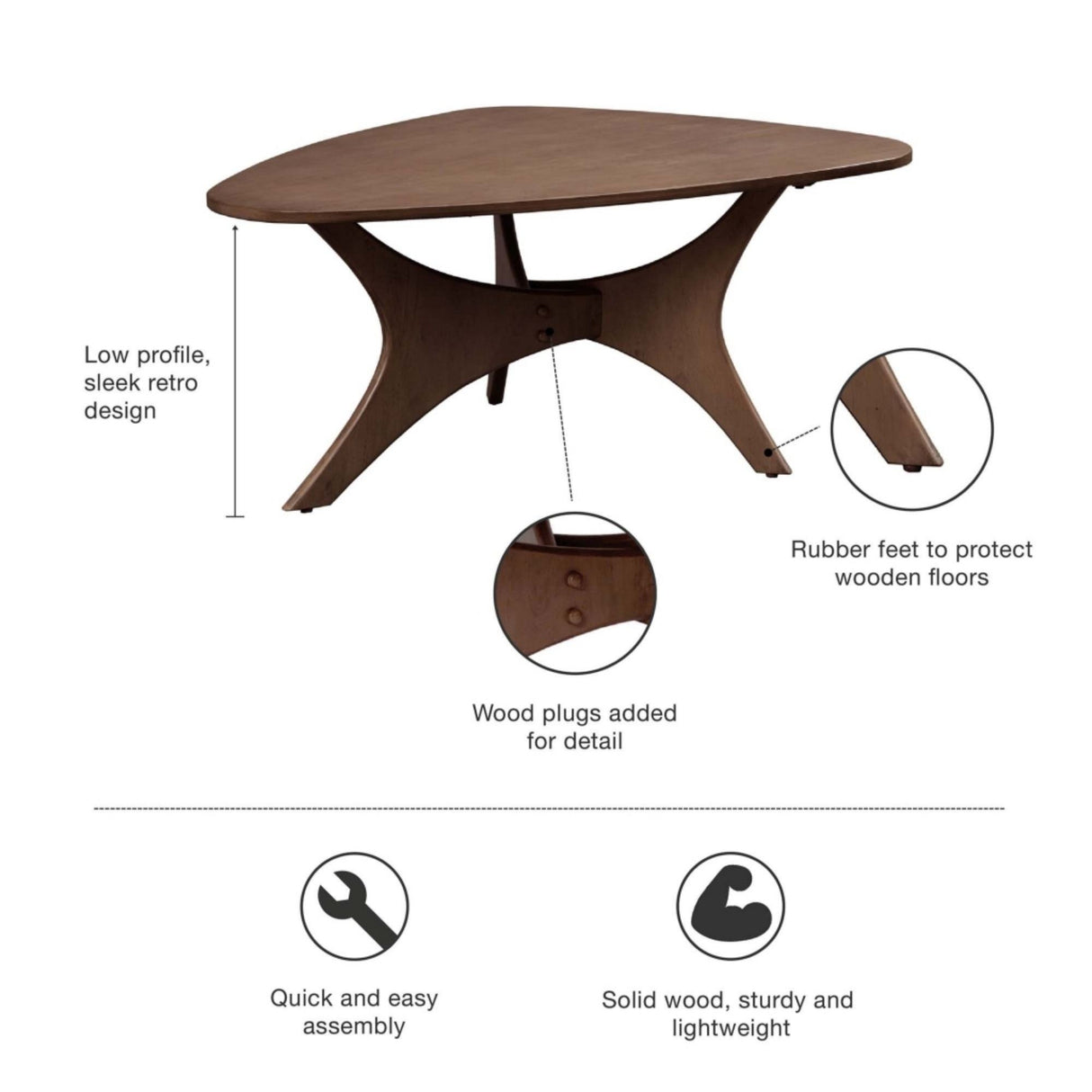 Triangle Table With Unique Design