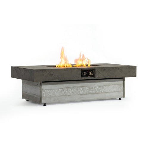 48 x 24 Inch Rectangle Fire Pit Table, 50000 BTU Propane Fire Pits Table for Patio Set