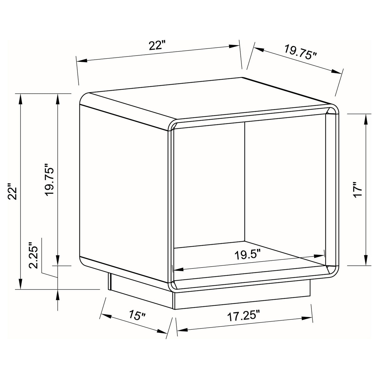 Fletcher - Table With Open Shelf