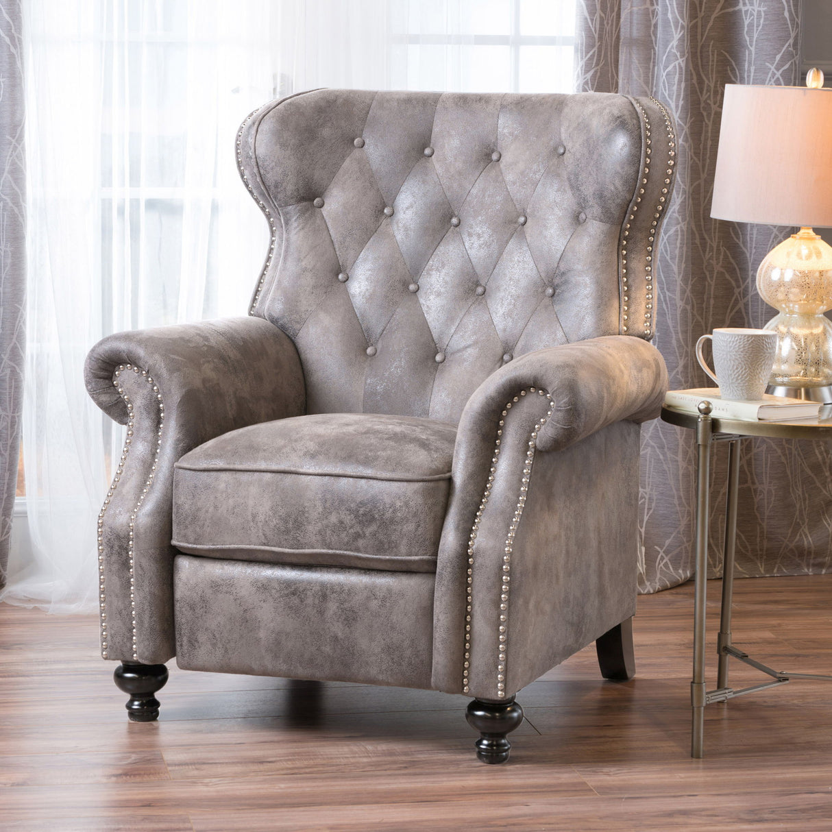Modern Manual Push Back Recliner Chair