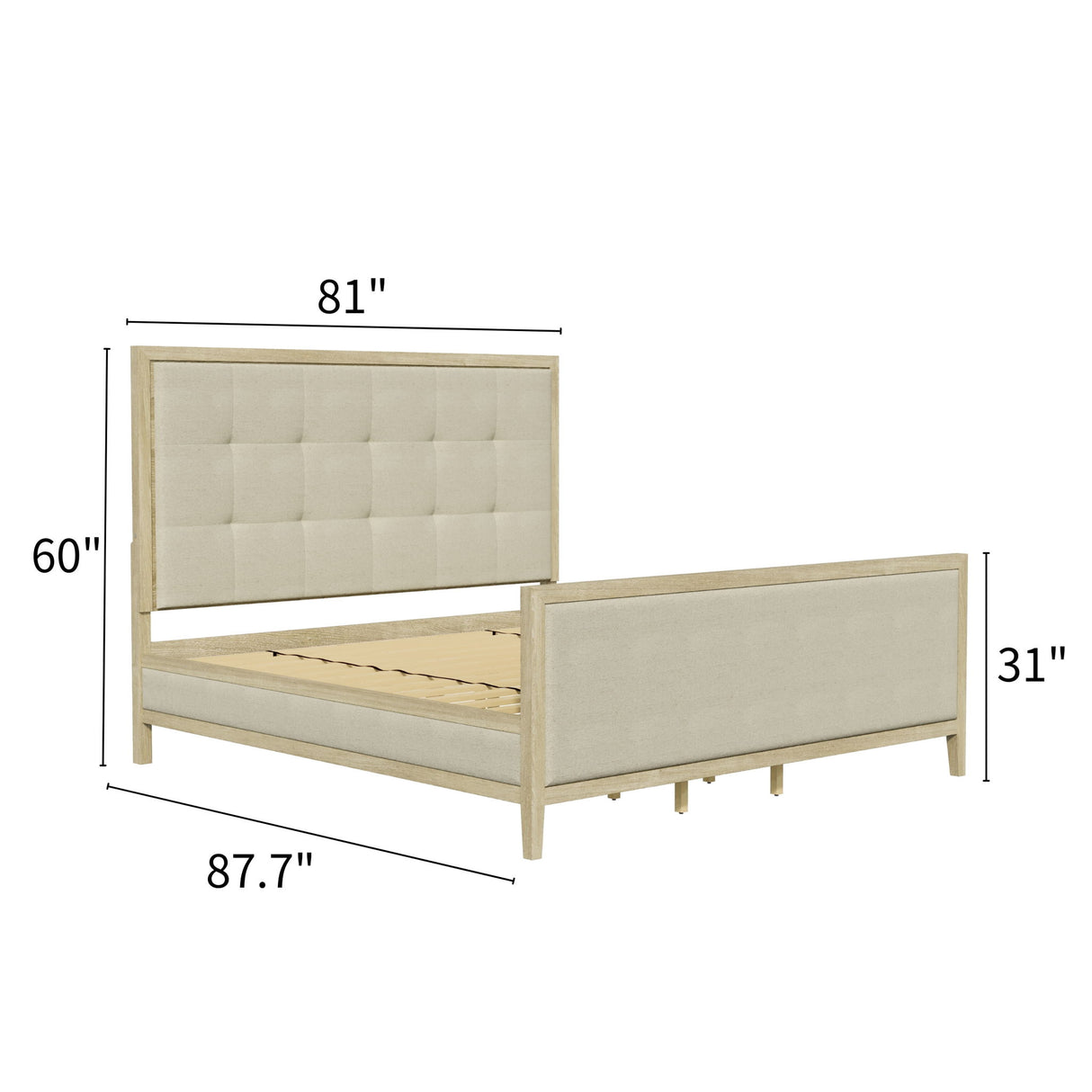 Adeline - Bed With LED Light (High Footboard)