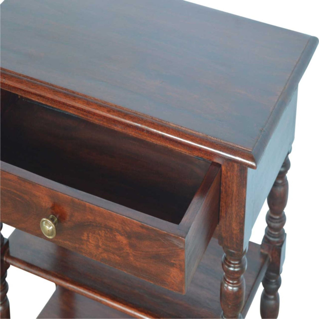 Turned Occasional Table - Brown