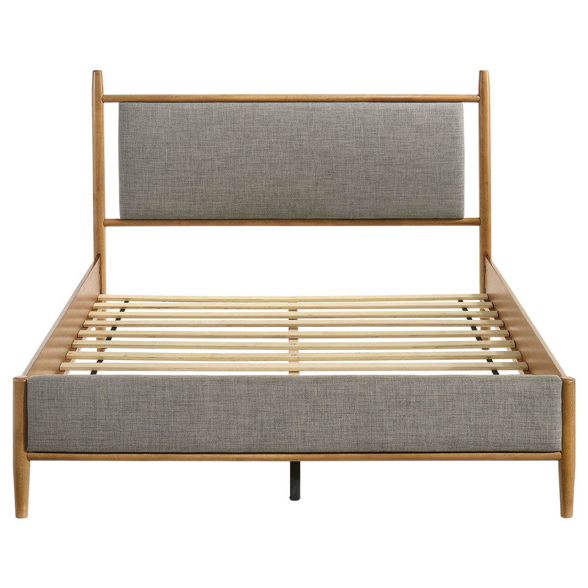 Panel Platform Bed With Upholstered Headboard And Footboard