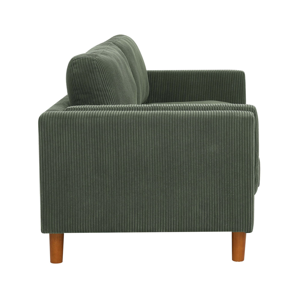 Upholstered Square Arm Sofa - Dark Green