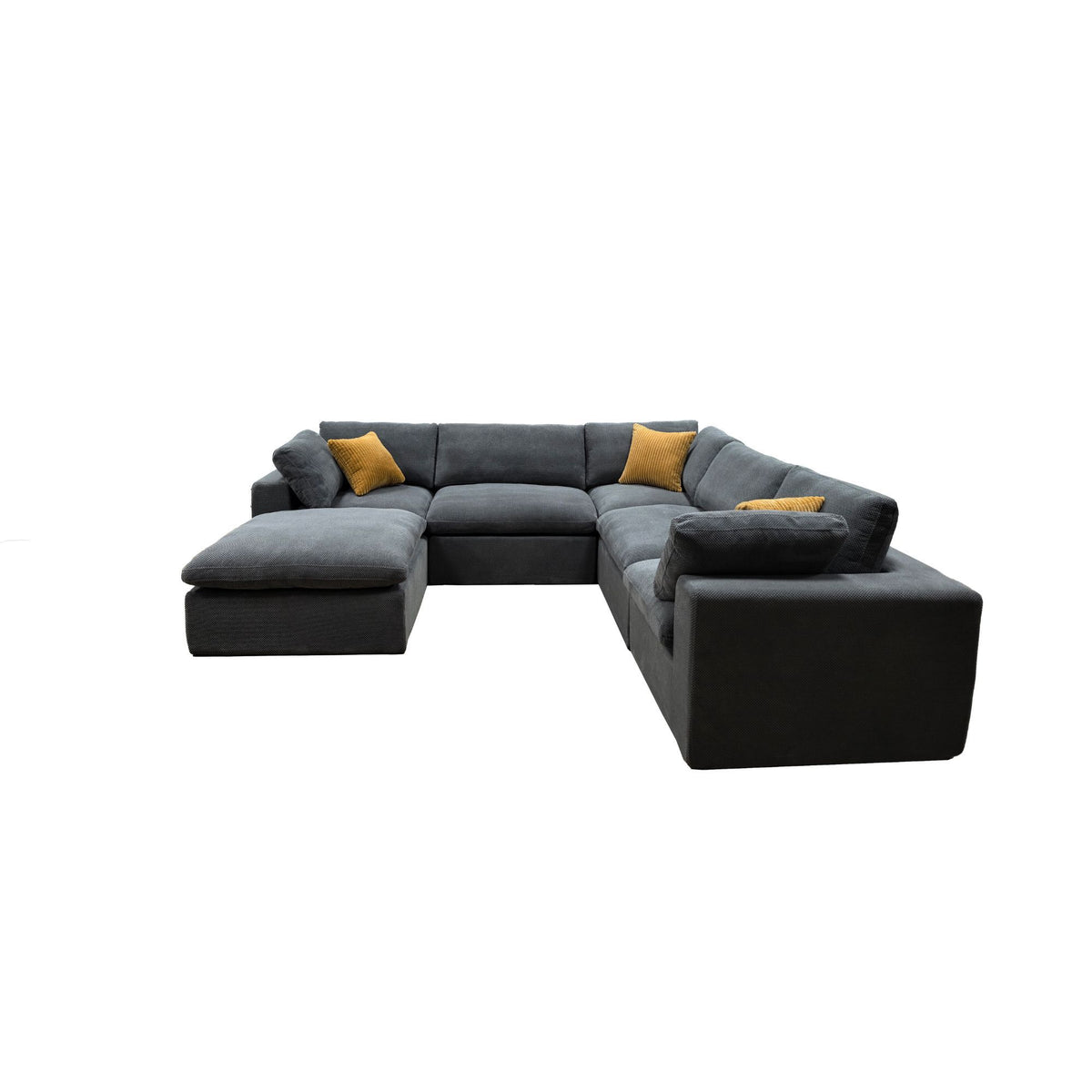 Custom Configuration Modular Sectional & Toss Pillows