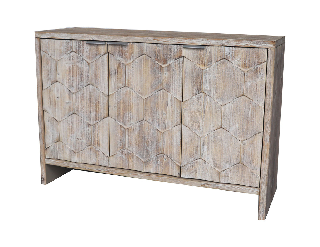 Accent Cabinet Sideboard Buffet Wooden Storage Server in Light Brown