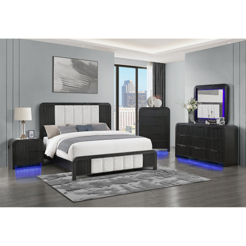 Beverly White and Black Dresser