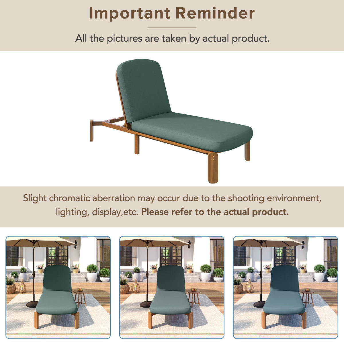 Outdoor Chaise Lounge With Adjustable Backrest