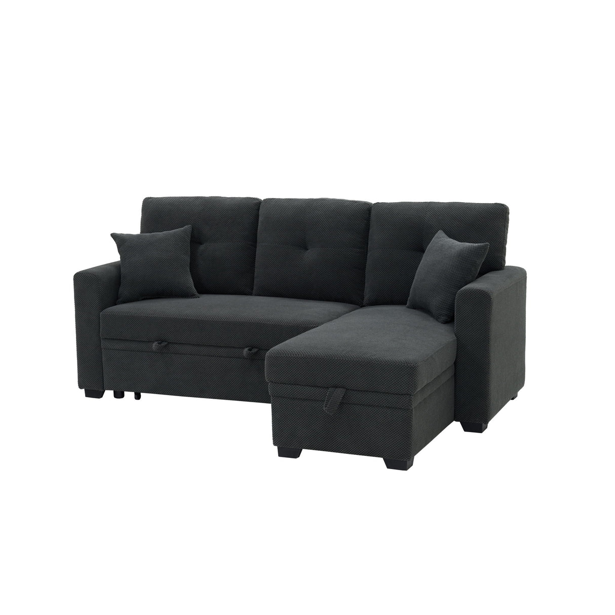 Sleeper Sectional With Pull Out Bed, Reversible Chaise
