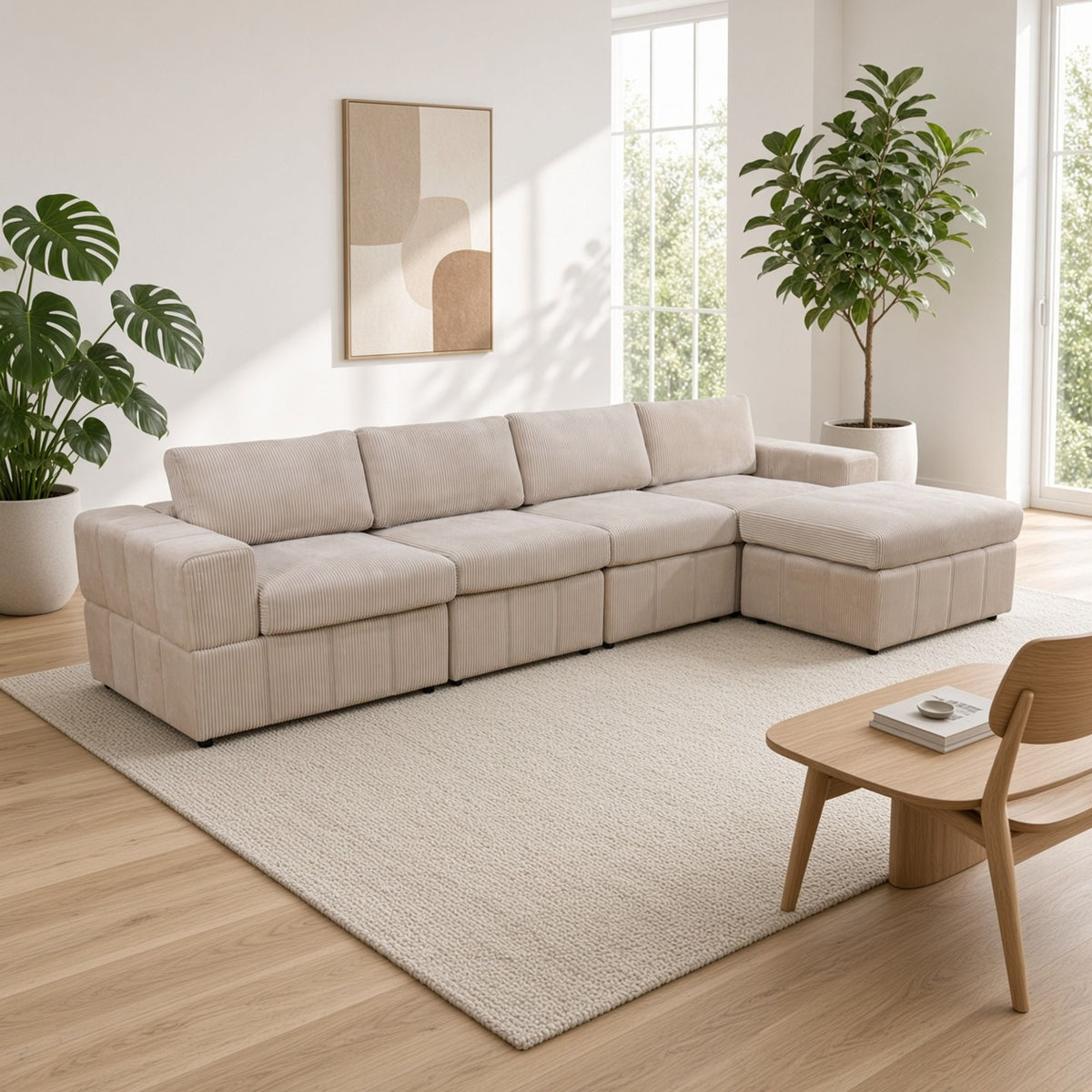 Modular Sectional Sofa, Reversible Set