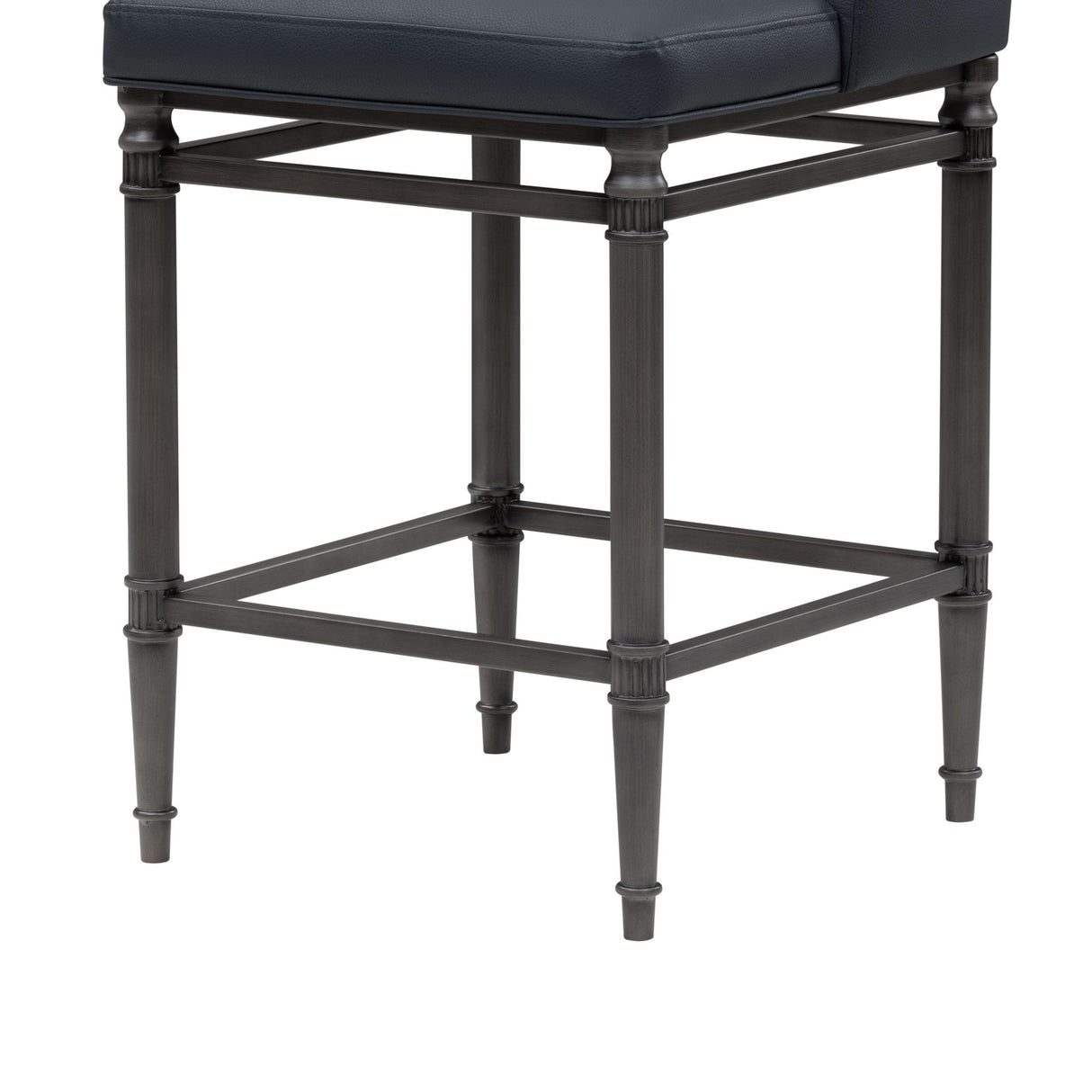 Marvin - Steel Frame Faux Leather Upholstered Counter Height Barstool
