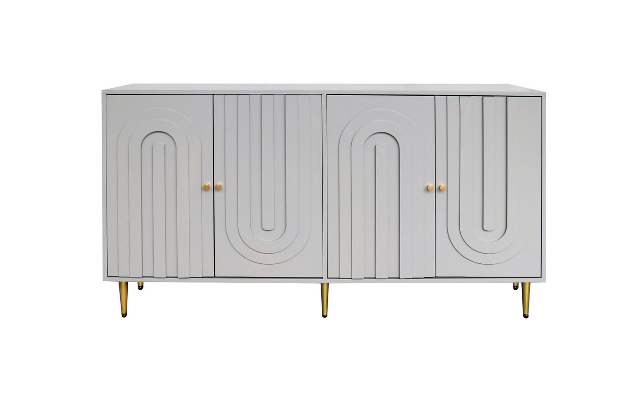 Modern 4 Door Sideboard Buffet Server Cabinet 60in x 33in