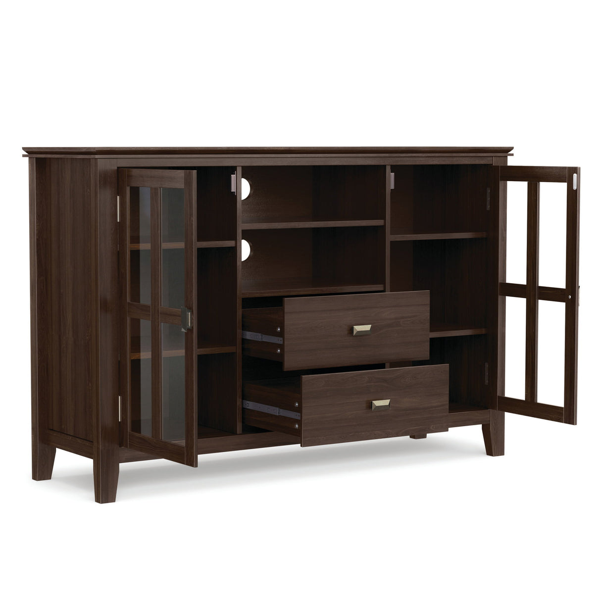 Artisan - Tall TV Media Stand - Natural Aged Brown