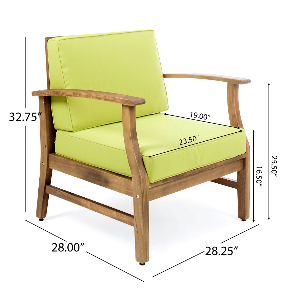Perla - Contemporary Club Chair With Water Resistant Cushionі