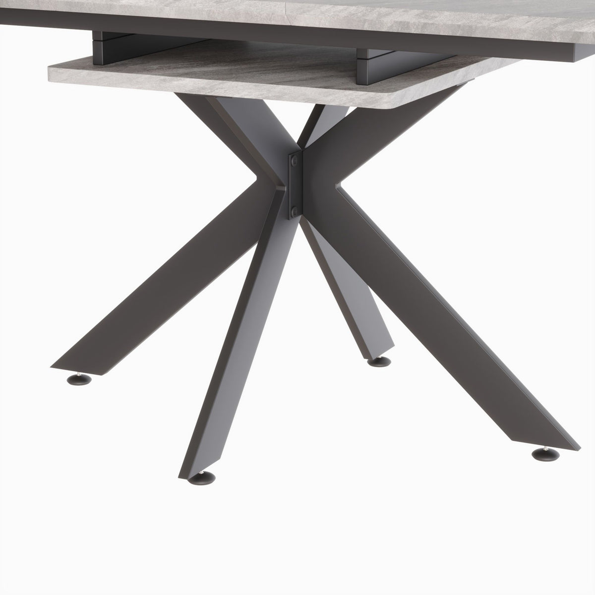 Modern Extendable Dining Table Set With Soft Padded Armless Chairs