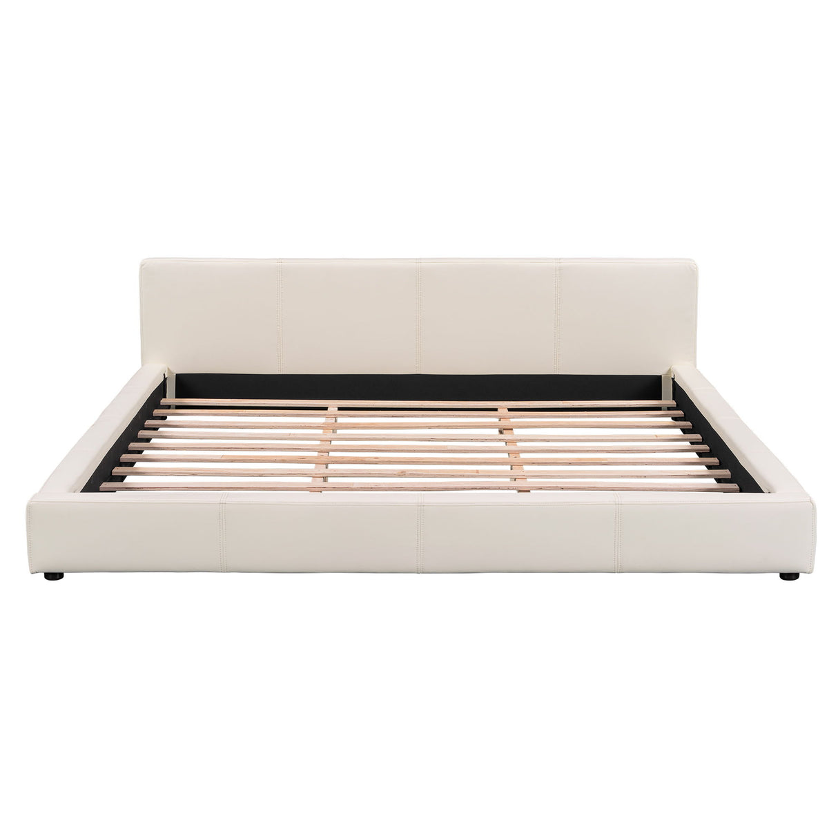 Stylish Upholstered Bed With Birch Wood Frame