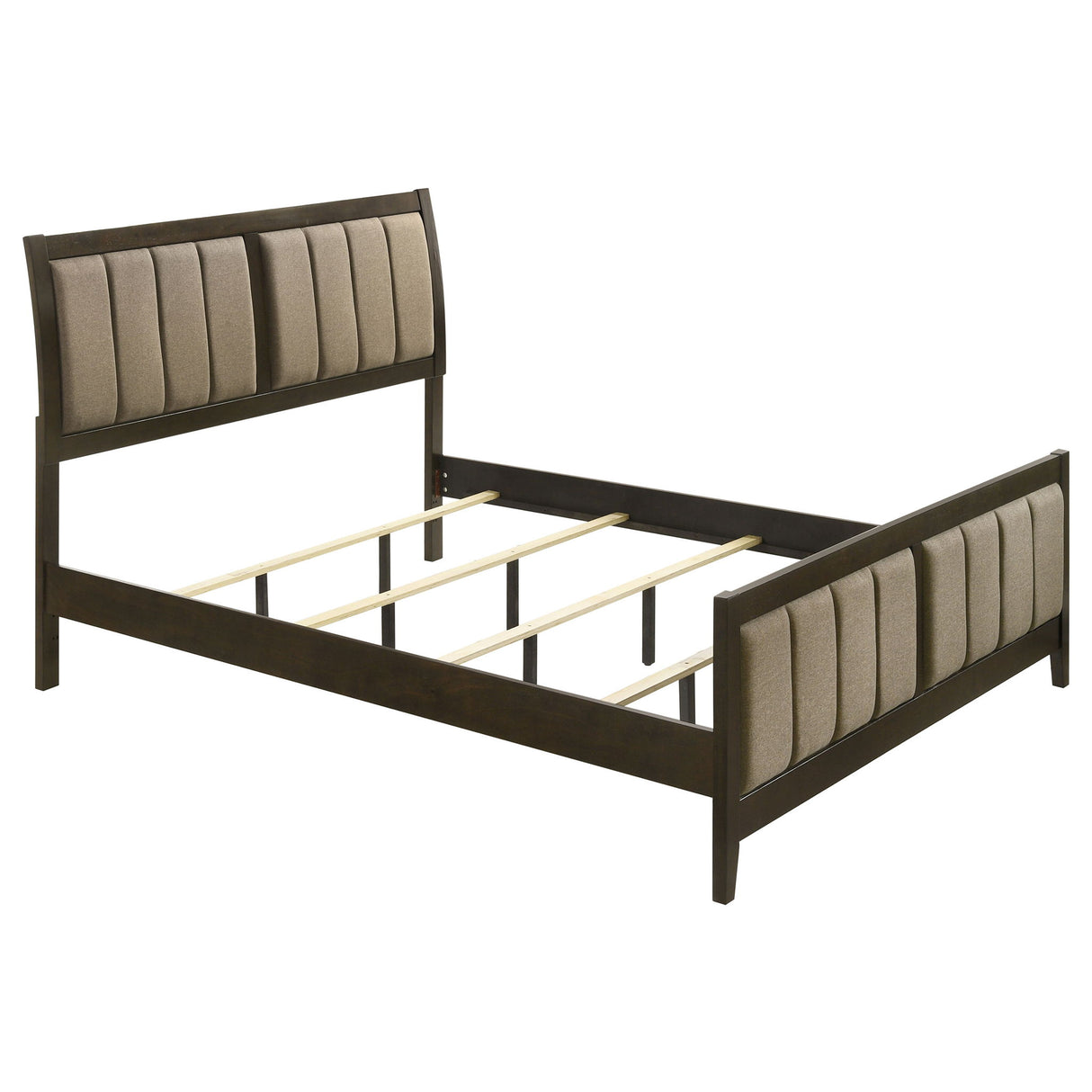 Clement - Panel Bed With Vertical Channel Tufting