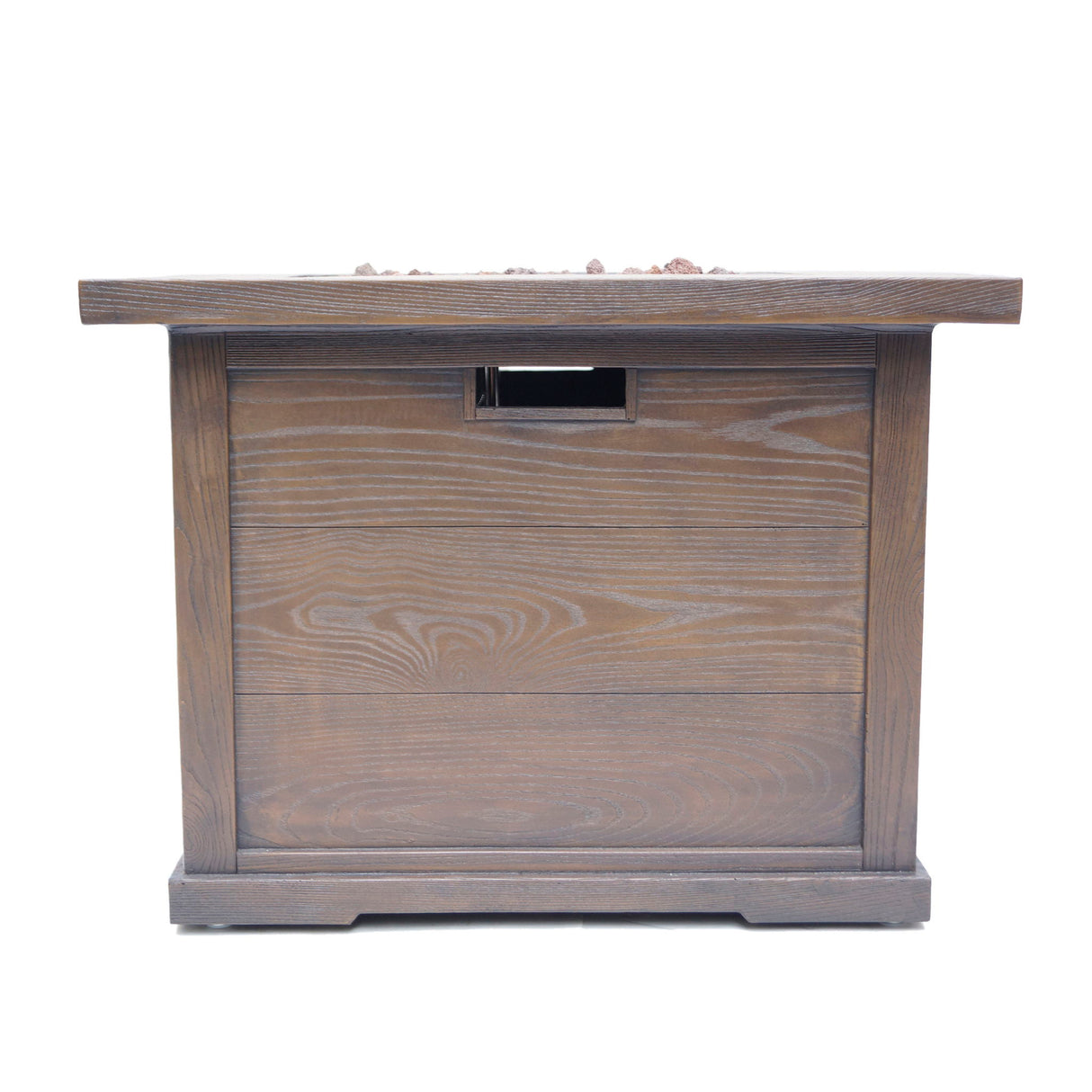 Outdoor Patio Square Gas Burning Fire Pit with Tank Inside in 40000 Btu