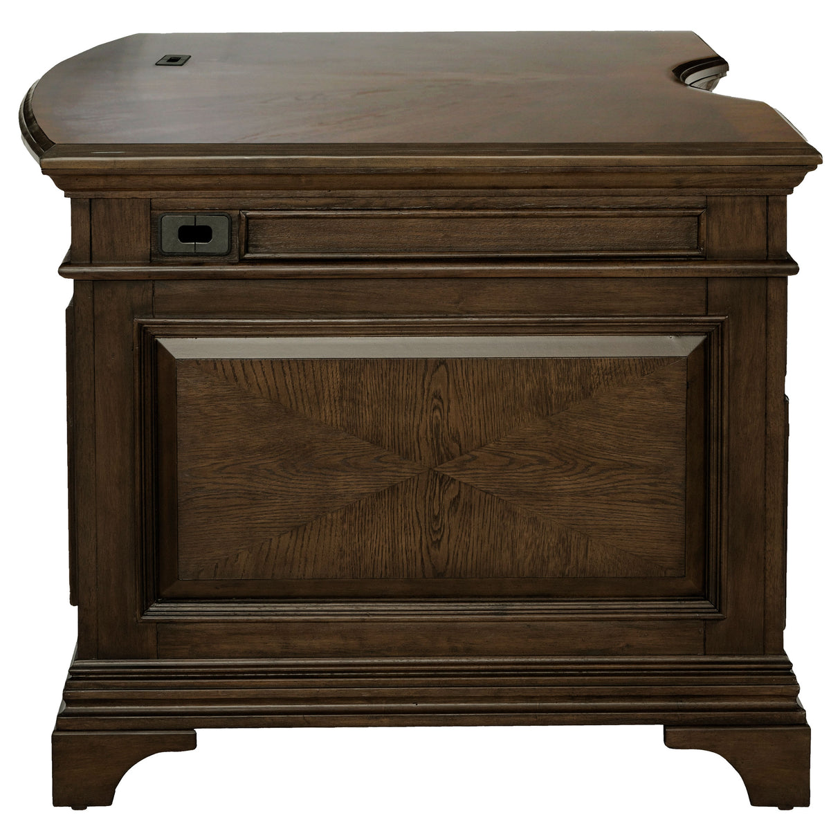 Hartshill 72-Inch 7-Drawer Executive Desk Burnished Oak