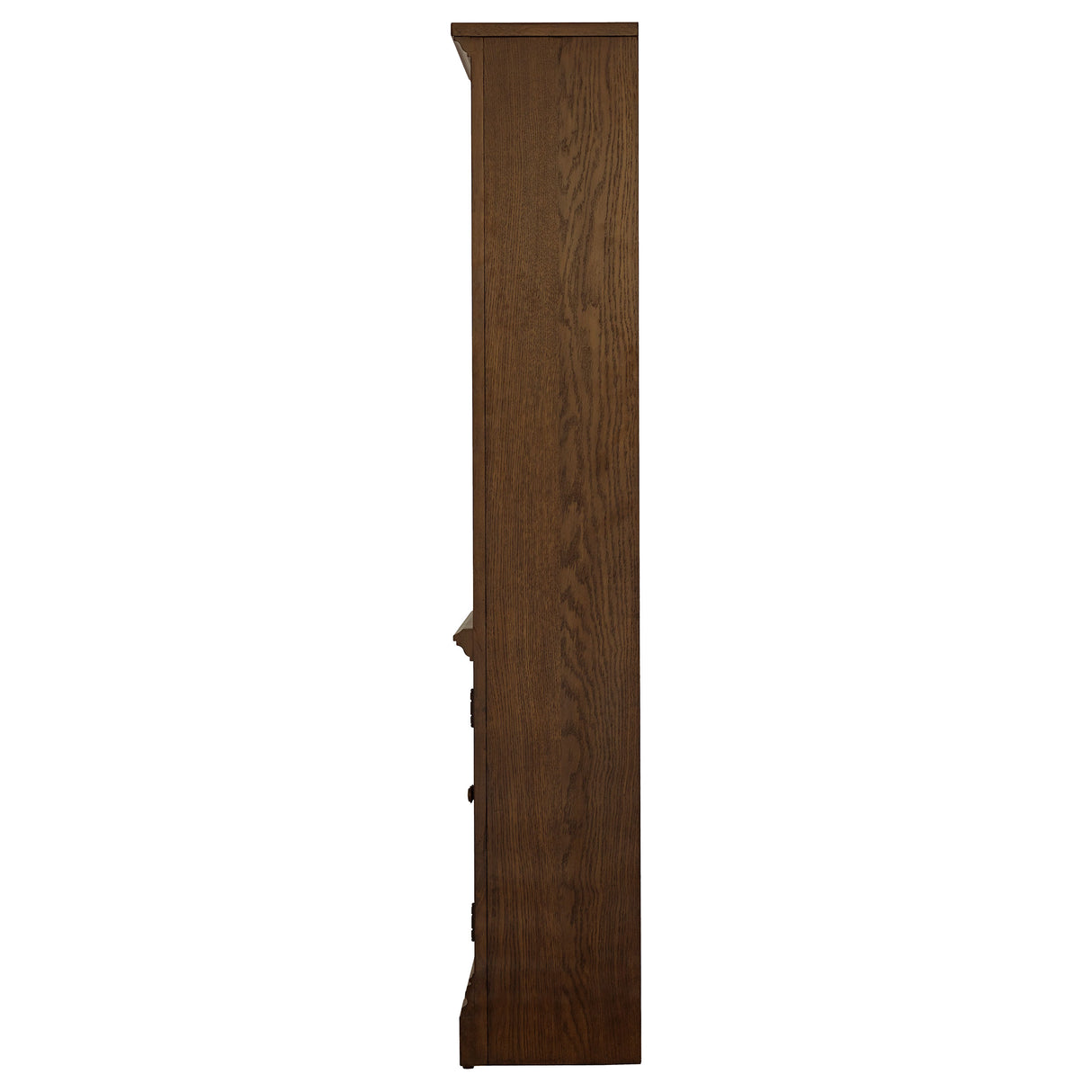 Hartshill 78-inch 3-Shelf Cabinet Bookcase Burnished Oak
