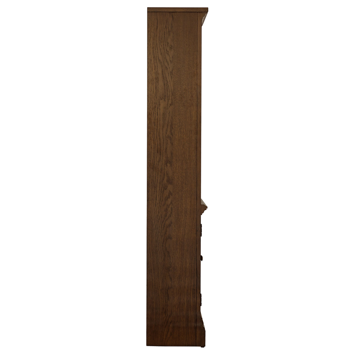 Hartshill 78-inch 3-Shelf Cabinet Bookcase Burnished Oak