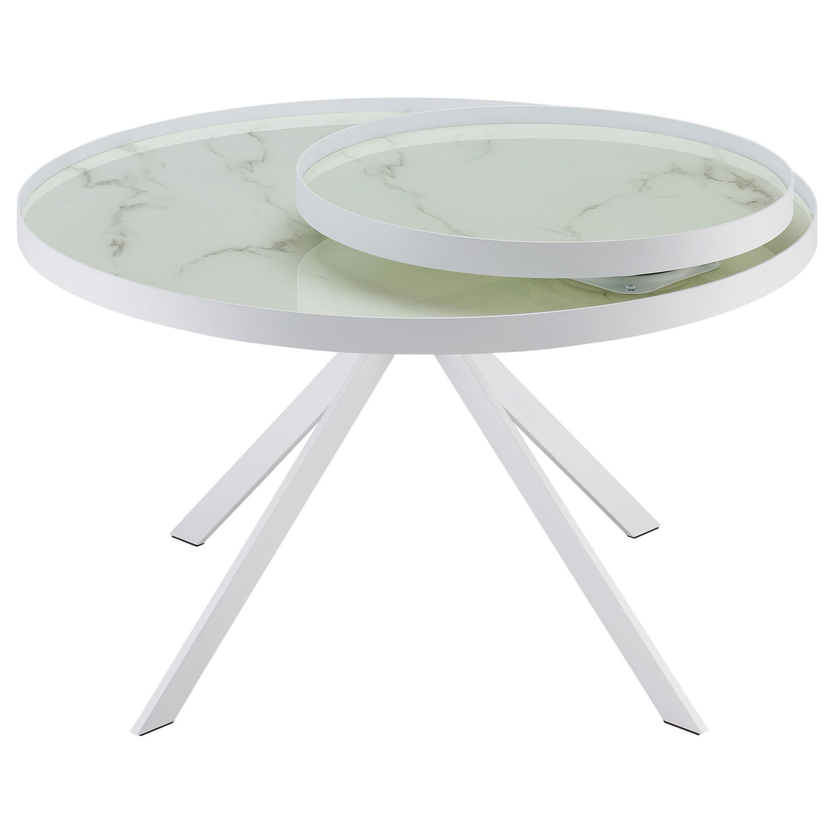 Shayne - Round Top Coffee Table With 2 Tier Design