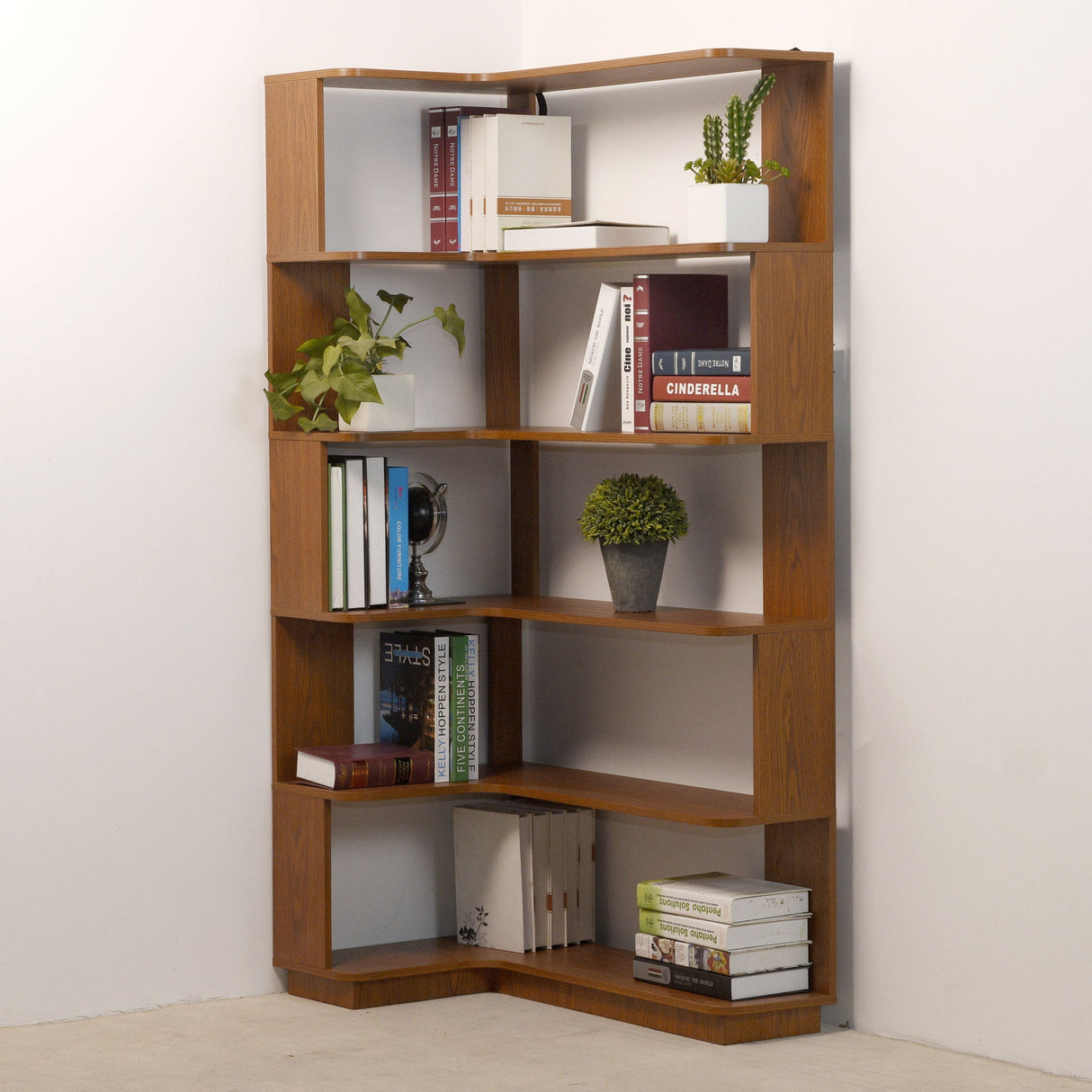 L-Shaped Corner Bookshelf