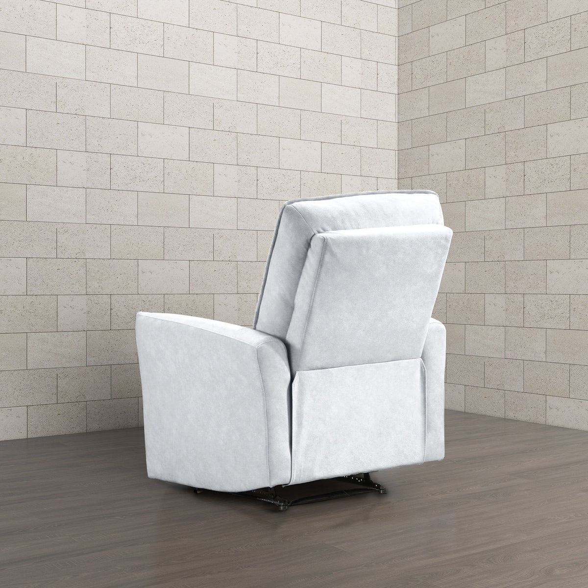 Asheville - Suede Recliner Chair - Light Gray