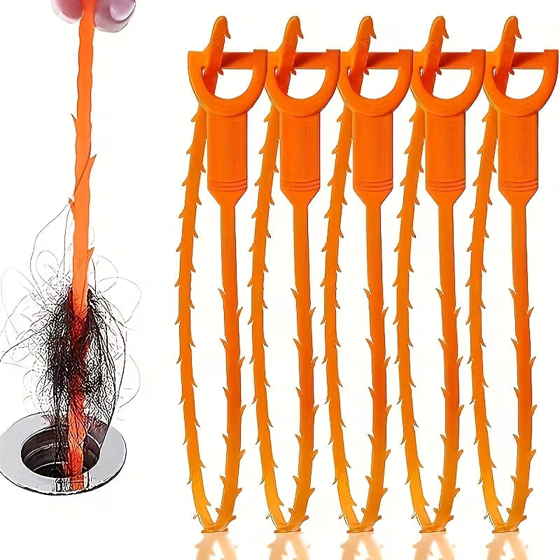 MAKEYED 5pcs Heavy-Duty Drain Snake Kit